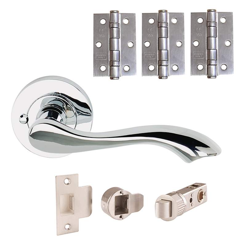 JB Kind Wave Lever on Rose Door Handle Pack Privacy Chrome IWAVPP Price Comparisons | Compare The Build