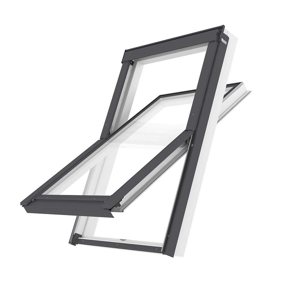 RoofLITE+ Solid PVC Centre Pivot Roof Window - 78cm x 118cm APY M6A B900 PLUS Price Comparisons | Compare The Build