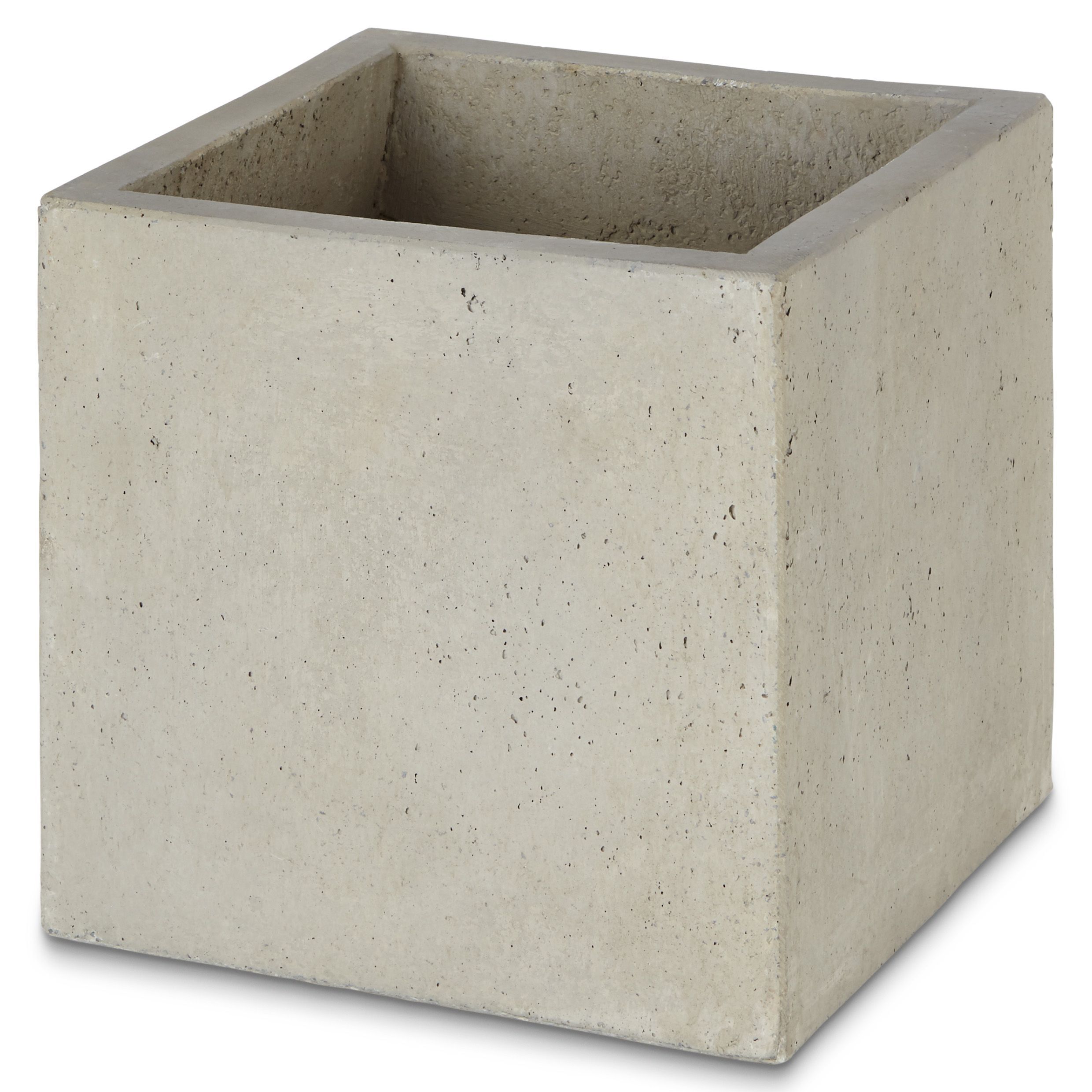 Blooma Hoa Light Grey Concrete Effect Fibreclay Square Plant Pot (Dia)30Cm Price Comparisons | Compare The Build