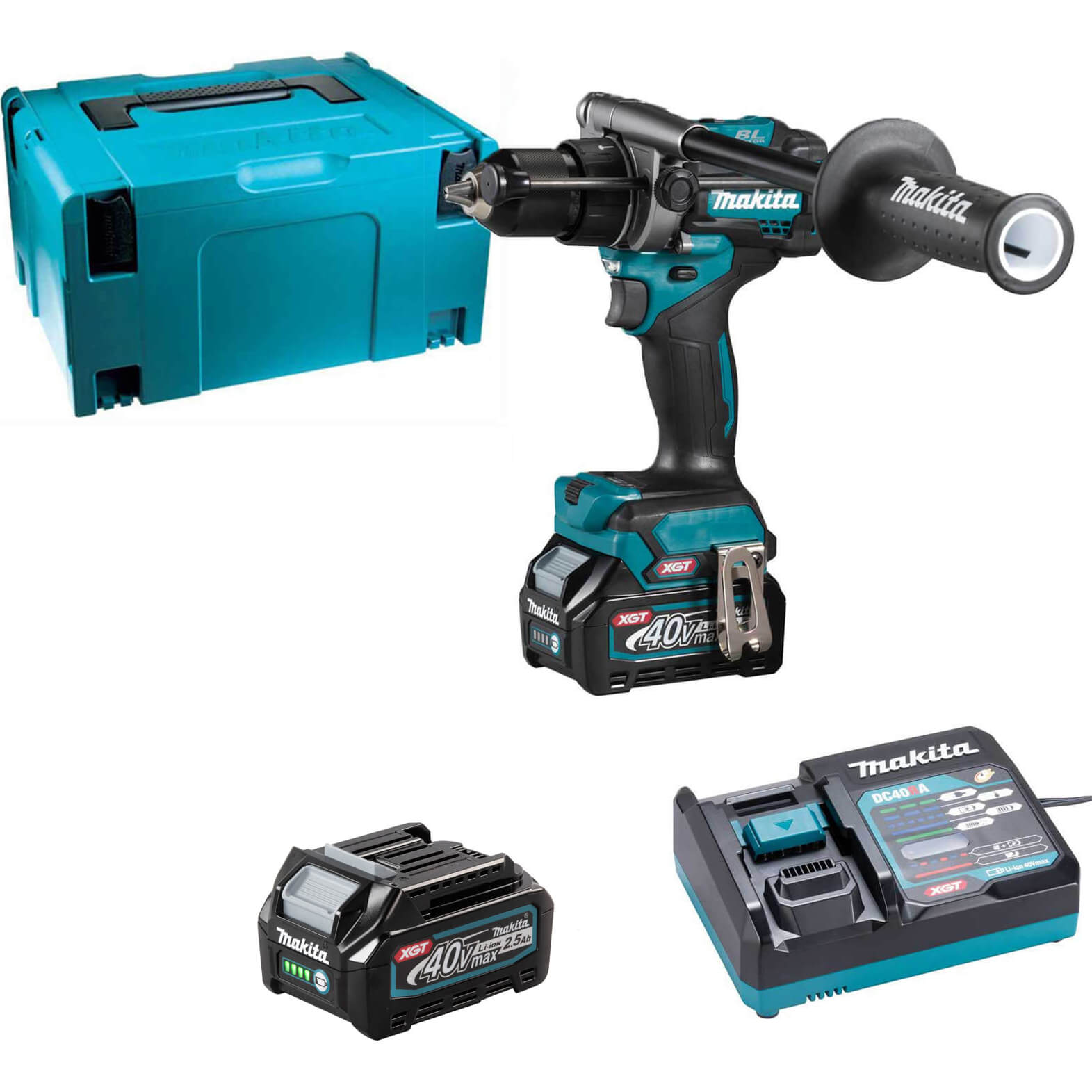 Makita HP001G 40v Max XGT Cordless Brushless Combi Drill 2 x 2.5ah Li-ion Charger Case Price Comparisons | Compare The Build