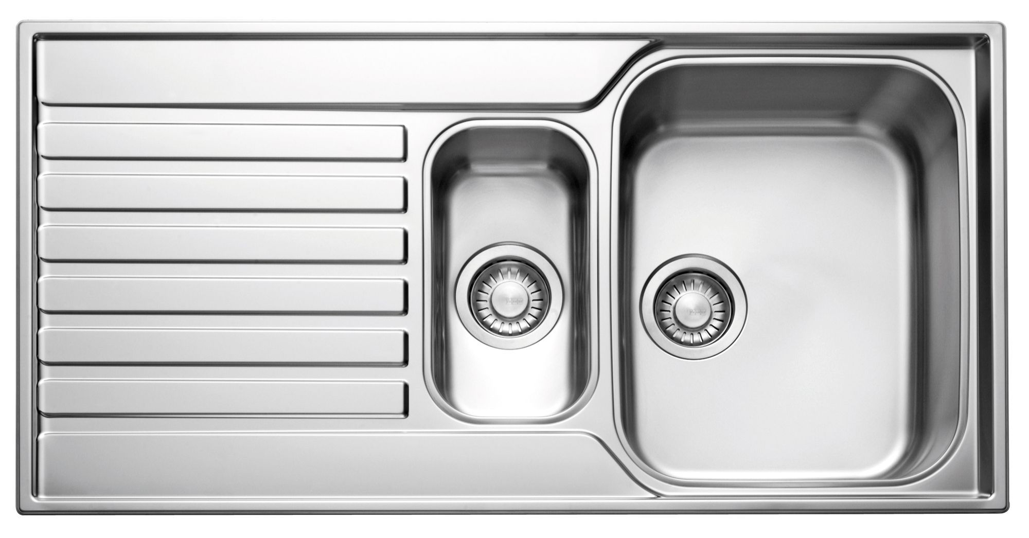 Franke Ascona Polished Stainless Steel Stainless Steel 1.5 Bowl Sink & Drainer (W)510mm X (L)1000mm Price Comparisons | Compare The Build