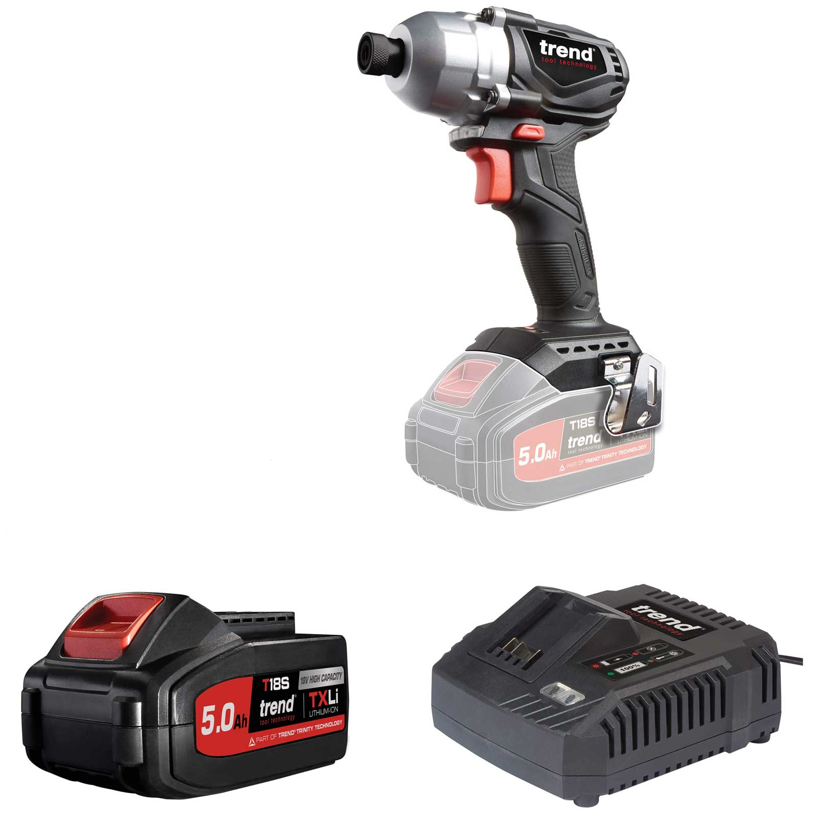 Trend T18S/IDB 18v Cordless Brushless Impact Driver 1 x 5ah Li-ion Charger No Case | Compare The Build