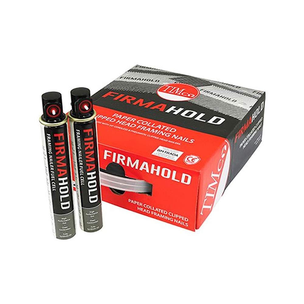 FirmaHold Collated Hot Dipped Galvanised Clipped Head Ring Shank Nails with 2 CFC Fuel Cells Trade Pack of 2200 - 3.1mm x 75mm Carbon Steel TIMco CHDT75G Price Comparisons | Compare The Build