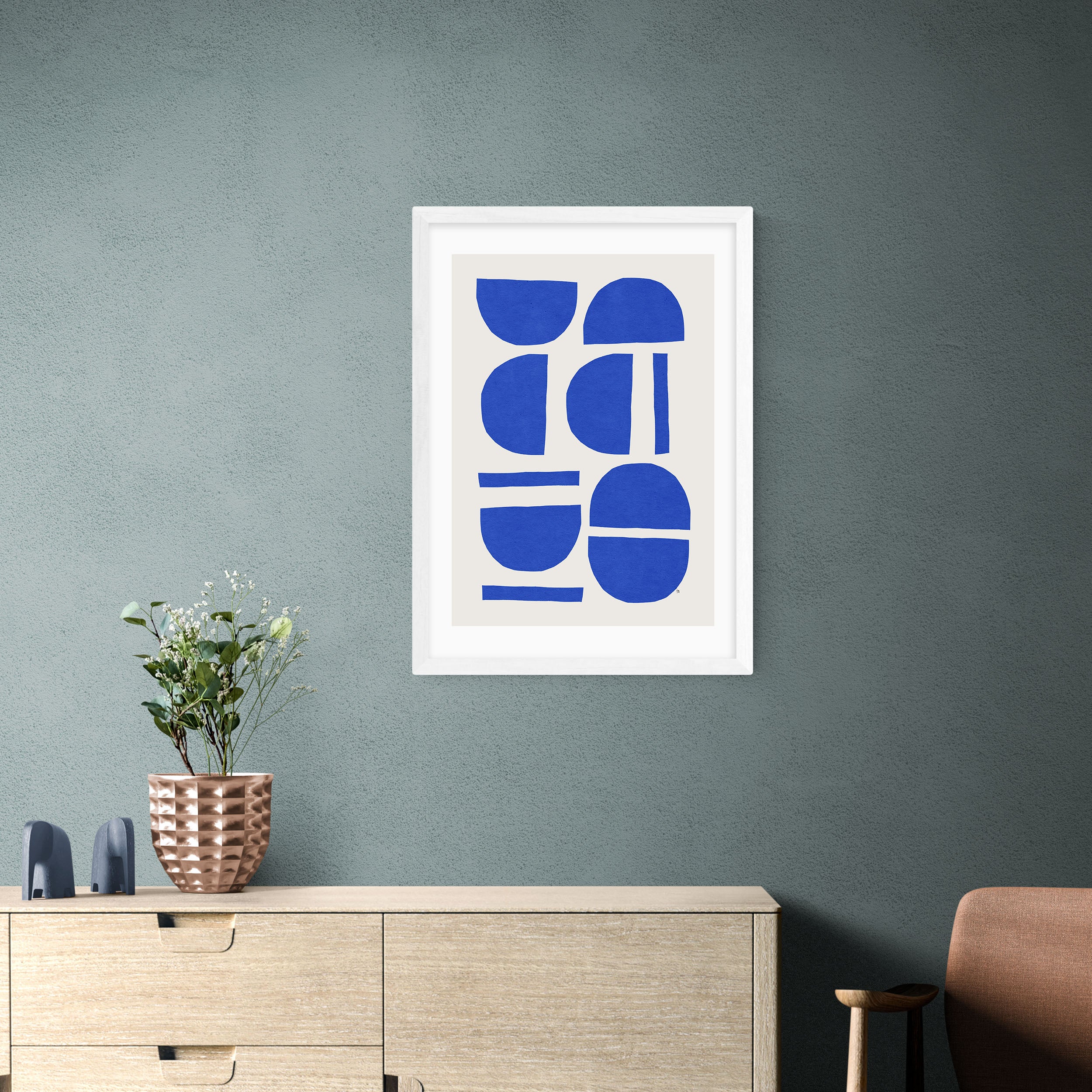 East End Prints Sculptural I Framed Print Blue Price Comparisons | Compare The Build