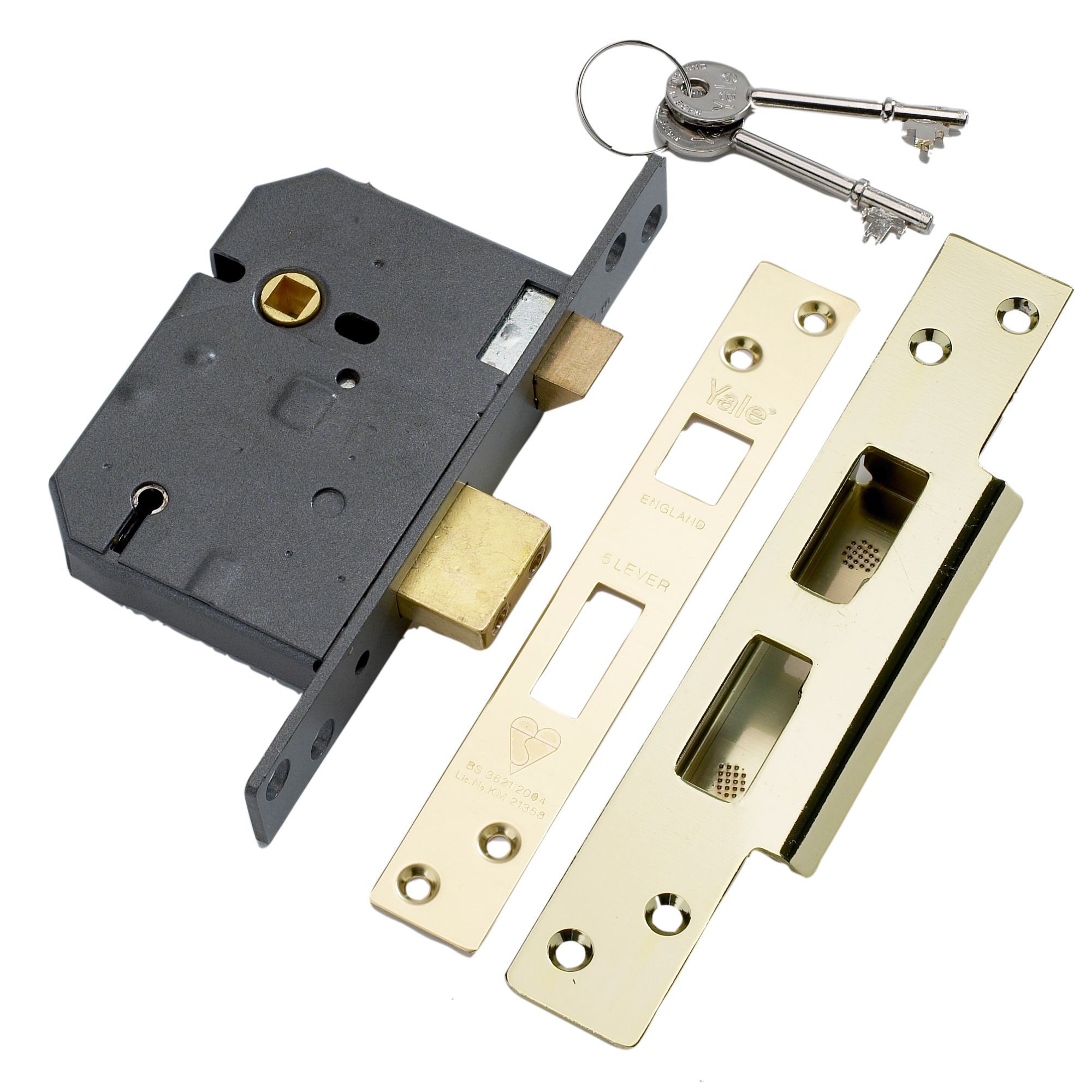 Yale Pm560 3Pb 76mm Brass Effect Metal 5 Lever Sashlock Price Comparisons | Compare The Build