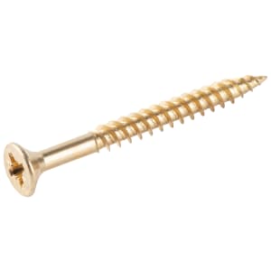 Wickes Brass Plated Wood Screws - 4 x 45mm - Pack of 50 Price Comparisons | Compare The Build