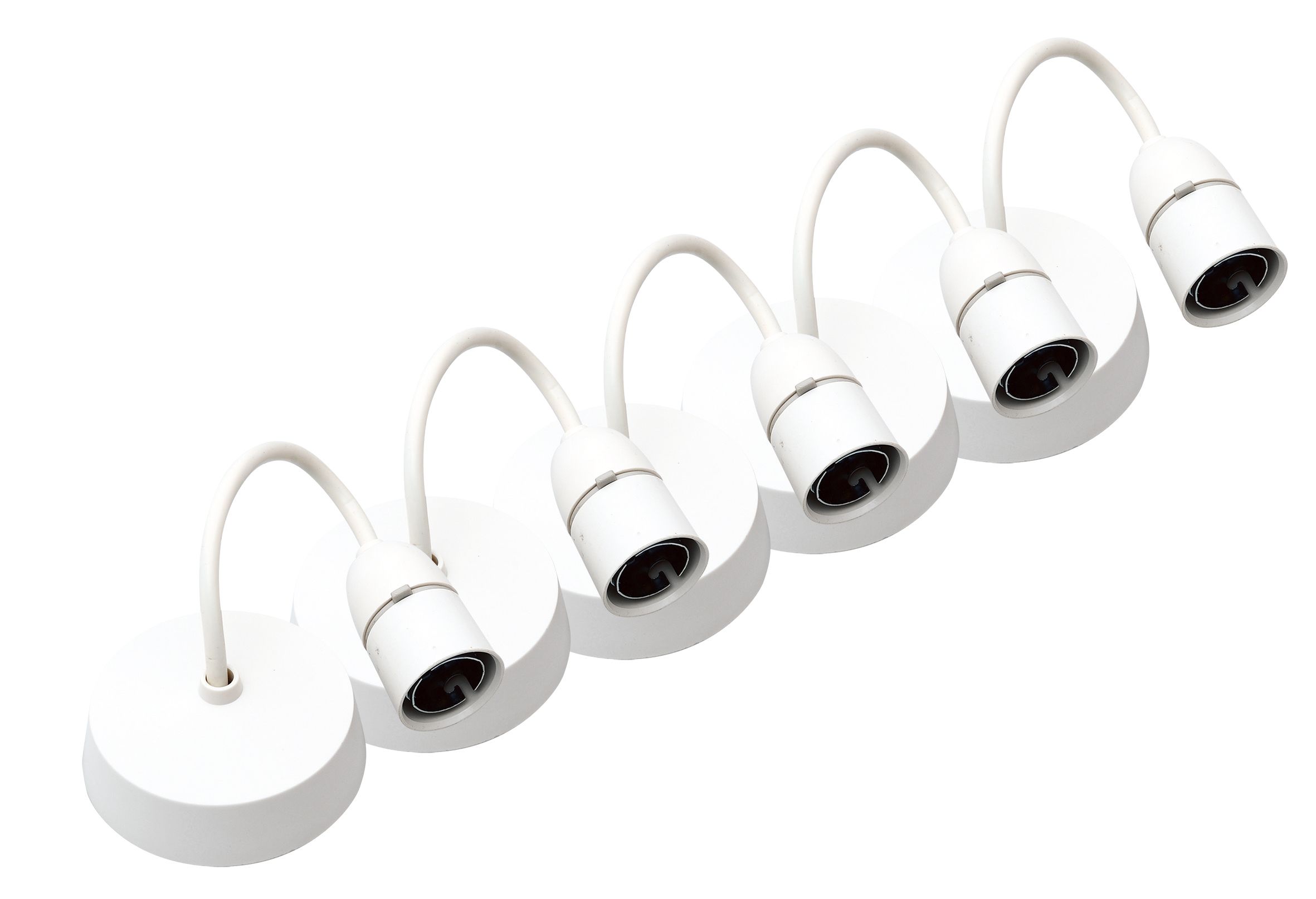 Bg White B22 Light Pendant Set (L)0.15M, Pack Of 5 | Compare The Build