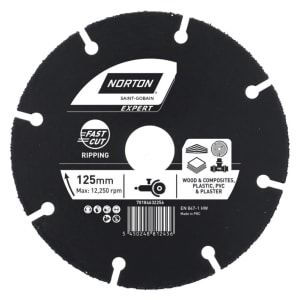 Norton Expert Multi Material Inc Wood Cutting - 125 x 22.23mm Price Comparisons | Compare The Build