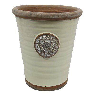 Verve Nurgul Brown & Cream Ceramic Plant Pot (Dia)58Cm Price Comparisons | Compare The Build