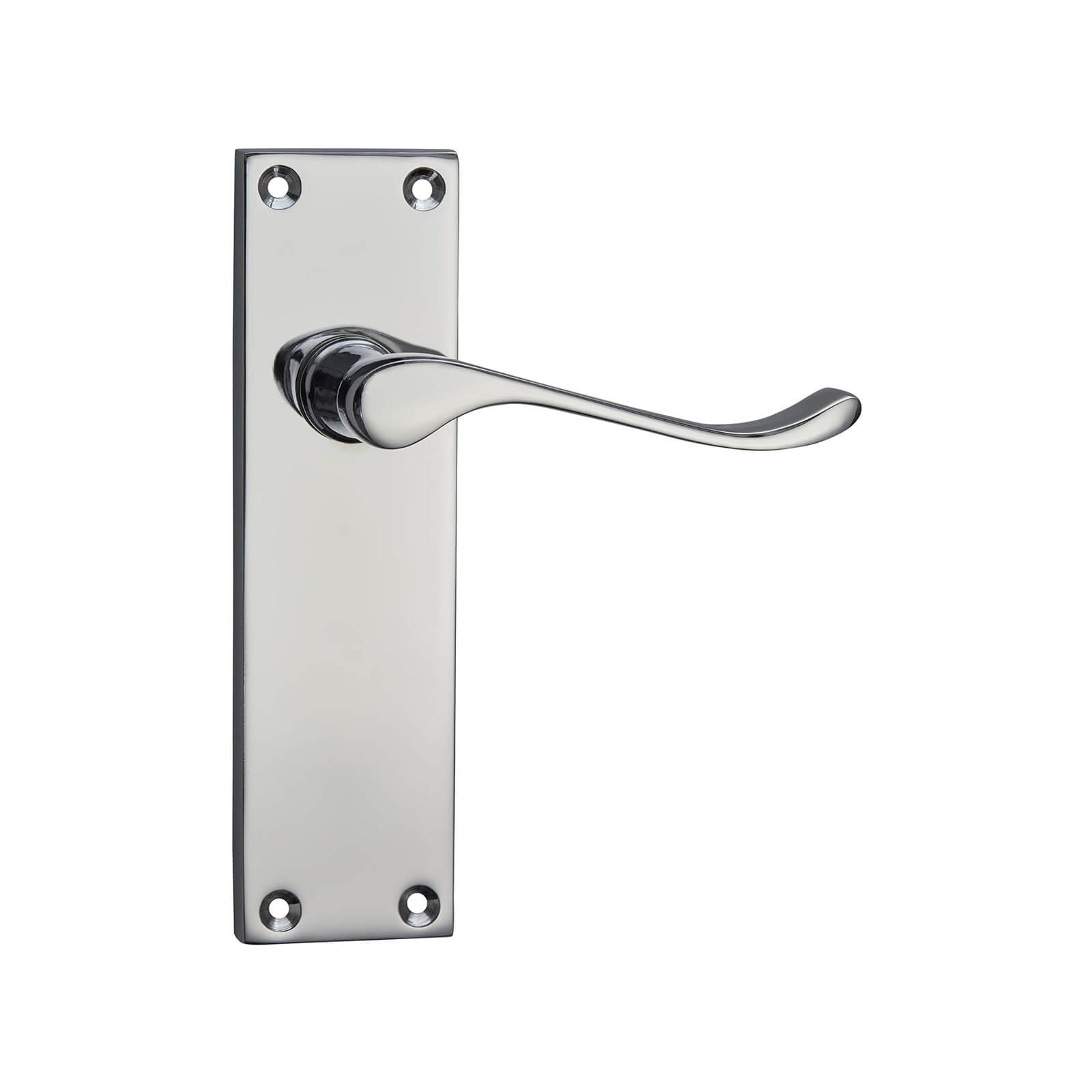 Homebuild Victorian Scroll Long Backplate Latch Lever Set -  Polished Chrome Price Comparisons | Compare The Build