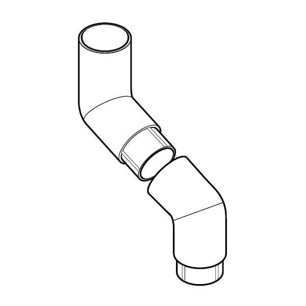 Alumasc Flushjoint Circular 112.5dg 2 Piece 500mm Offset 63mm - White Aluminium CP25/500/112A/PPC/9016 Price Comparisons | Compare The Build