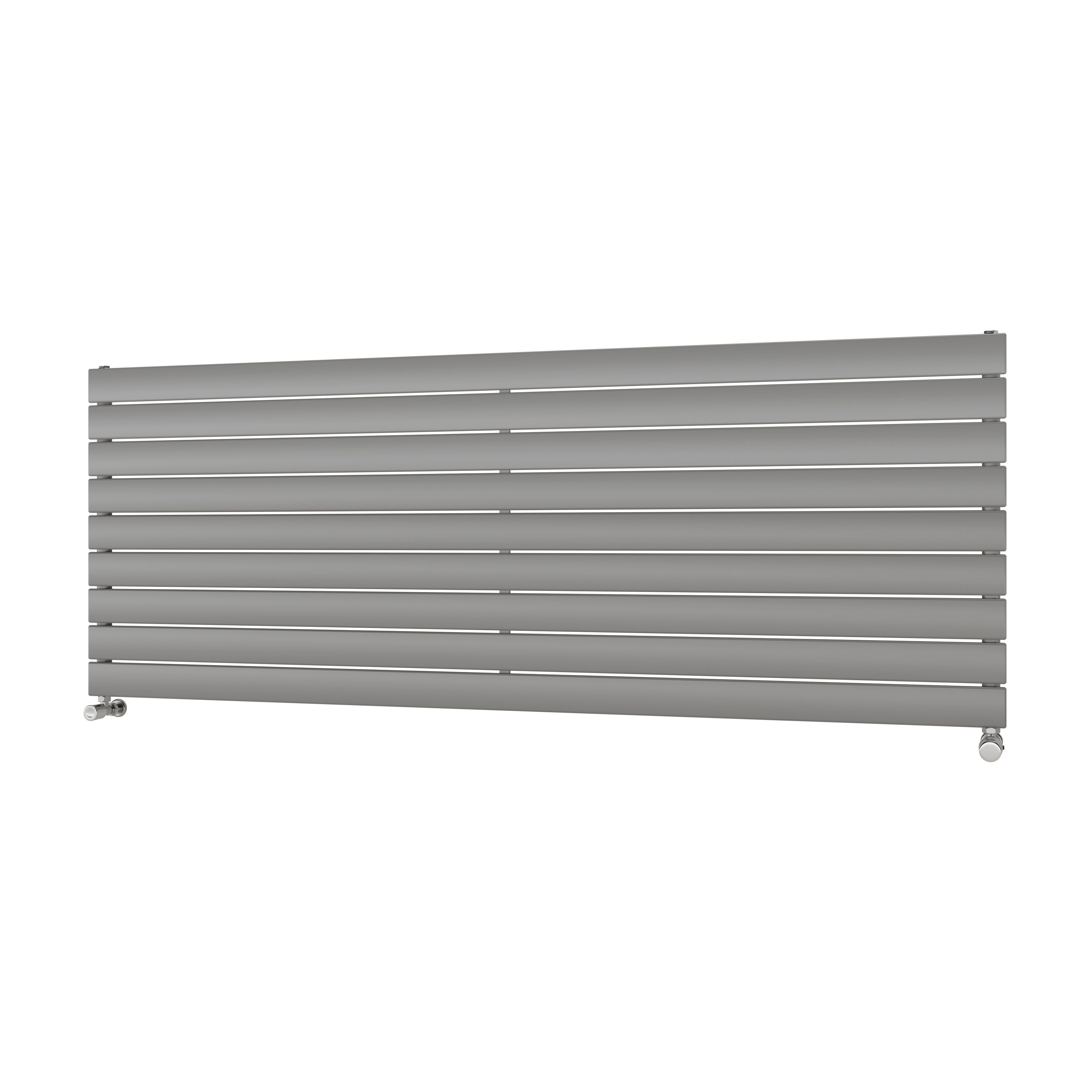 Ximax Vertirad Satin Silver Effect Horizontal Designer Panel Radiator, (W)1800mm X (H)670mm Price Comparisons | Compare The Build