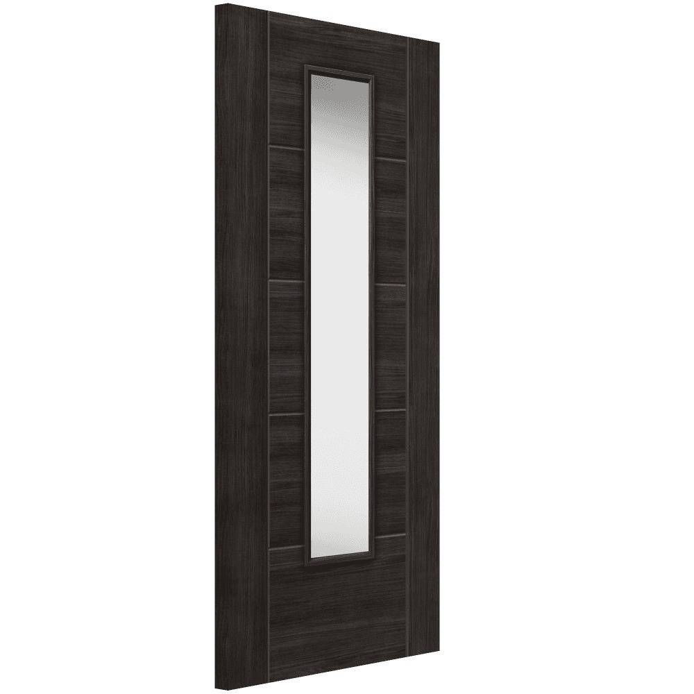 JB Kind Internal Dark Grey Tigris Cinza Glazed Fully Finished 5P 1L Clear Flat Safety Glass with Raised Beading Door 1981mm x 762mm x 35mm (78" x 30") Price Comparisons | Compare The Build