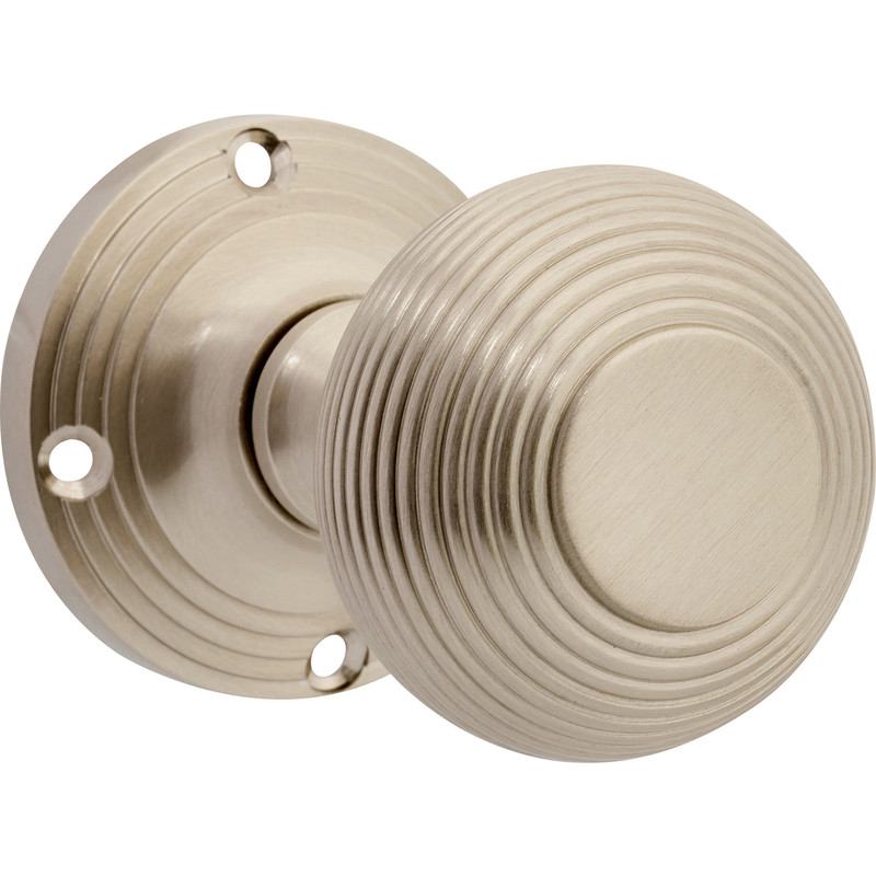 Designer Levers Beehive Mortice Knob Brushed (Pair) in Satin Nickel | Compare The Build