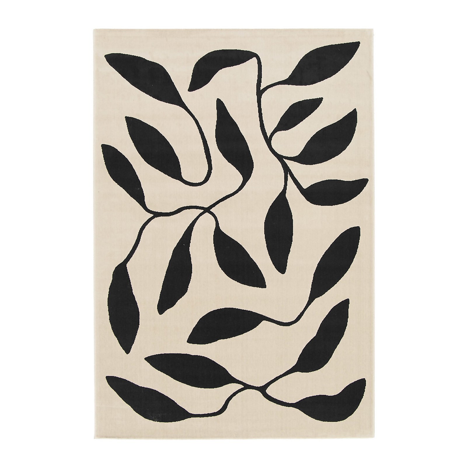 Leaf Rug - Monochrome - 120x170cm Price Comparisons | Compare The Build