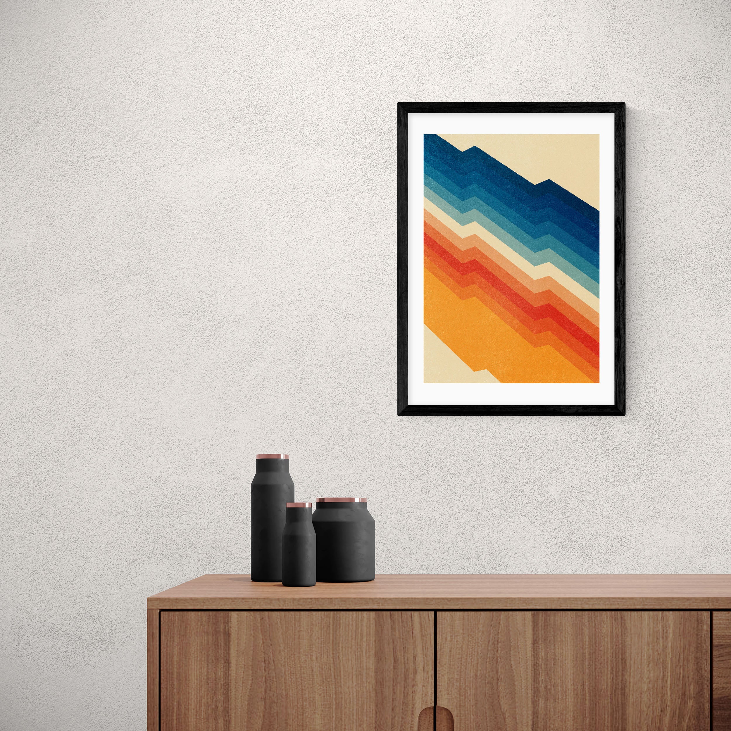 East End Prints Barricade Print Blue/Orange/Red Price Comparisons | Compare The Build