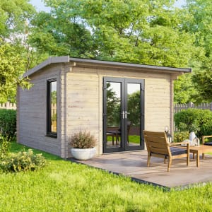 Power Sheds 12 x 10ft Central Doors Apex Log Cabin Price Comparisons | Compare The Build