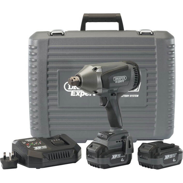 Draper XP20 20V HD Cordless 3/4 Drive Brushless Impact Wrench 2 x 4ah Li-ion Charger Case Price Comparisons | Compare The Build