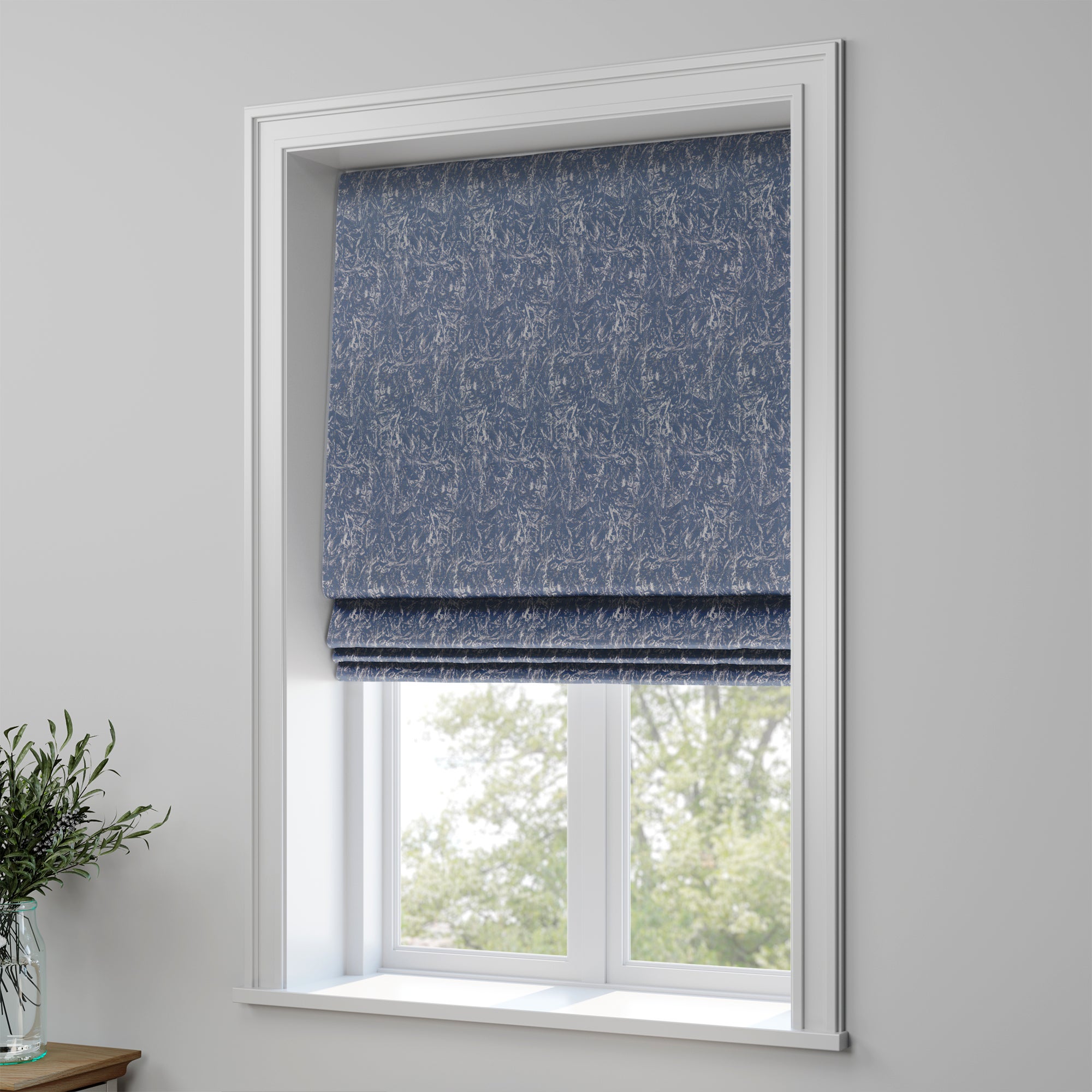 Cascade Made to Measure Roman Blind Cascade Sky Blue Price Comparisons | Compare The Build