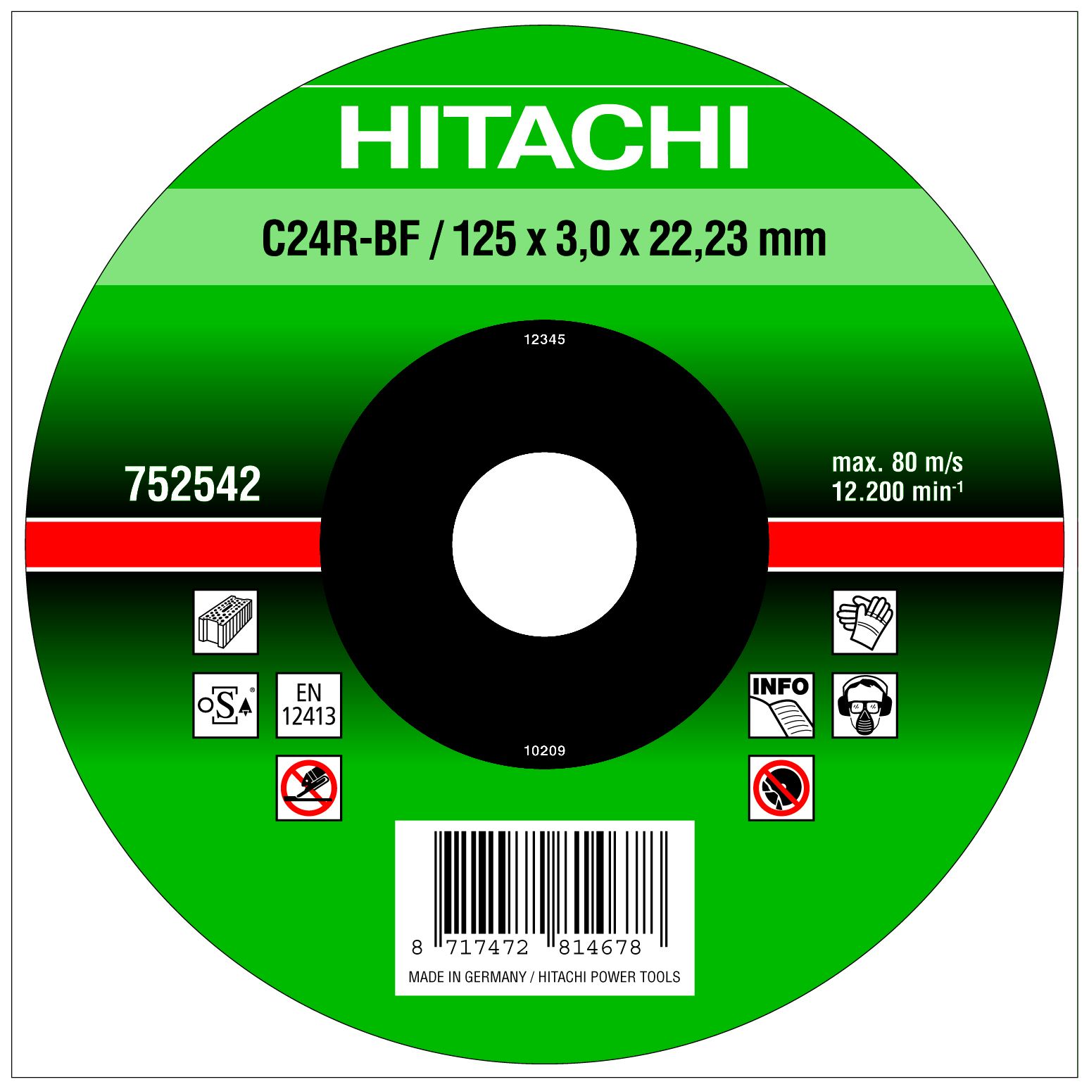 Hitachi (Dia)230mm Depressed Centre Abrasive Disc | Compare The Build