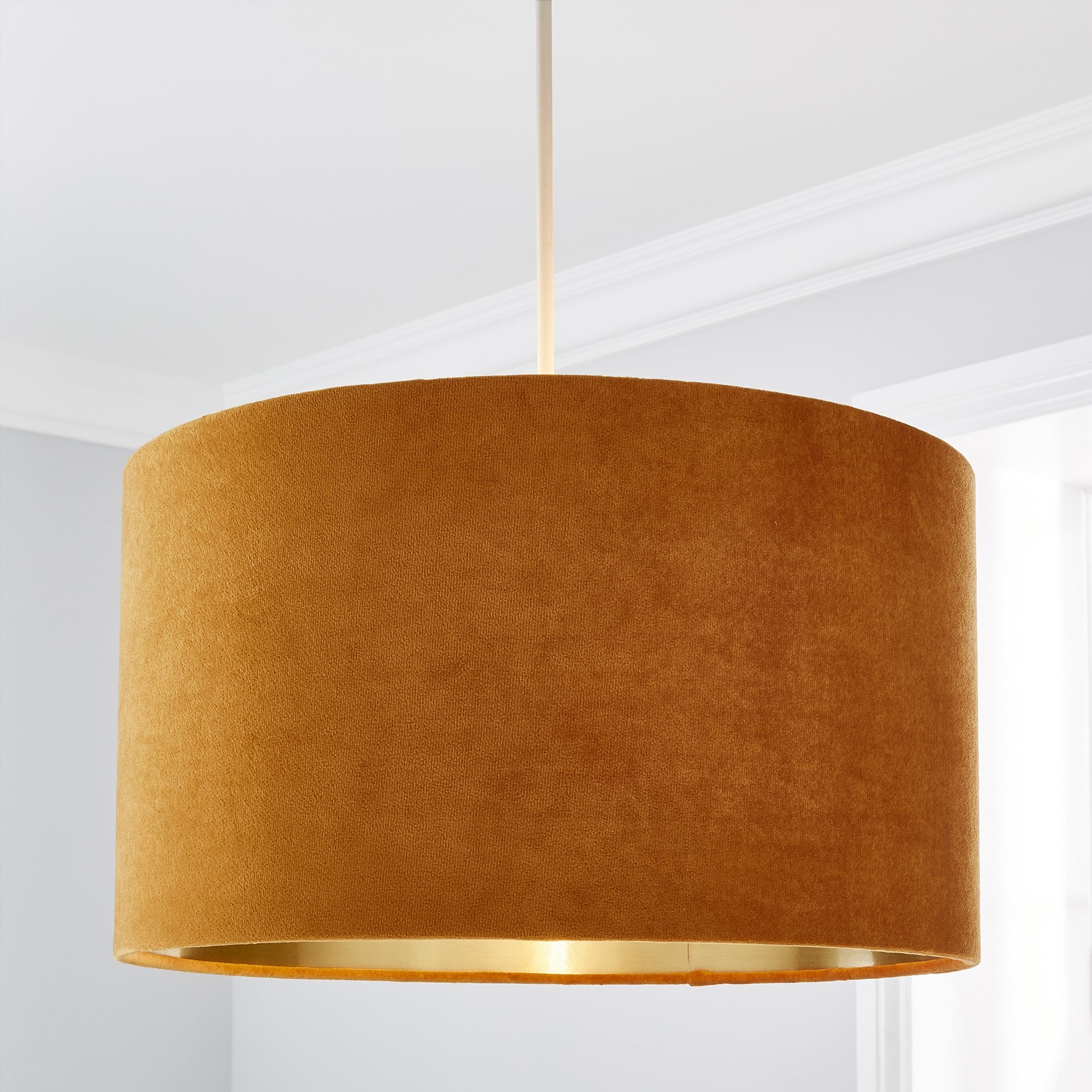 Clara 38cm Drum Shade Ochre | Compare The Build