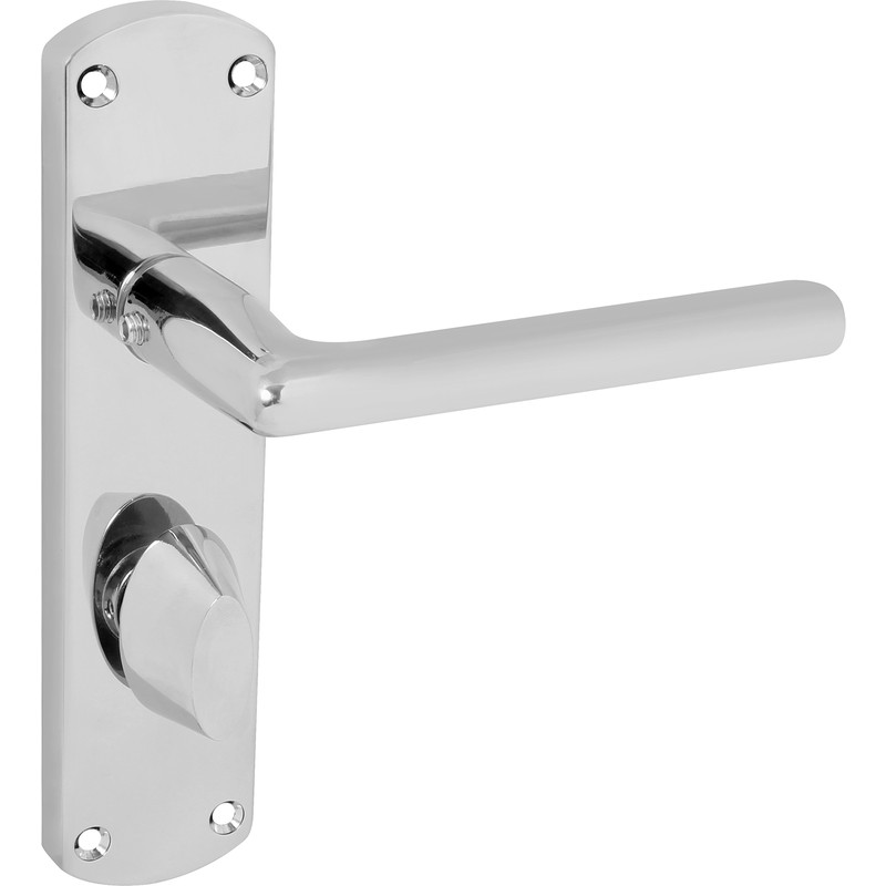 Serozzetta Uno Door Handles Bathroom Polished (Pair) in Chrome Price Comparisons | Compare The Build