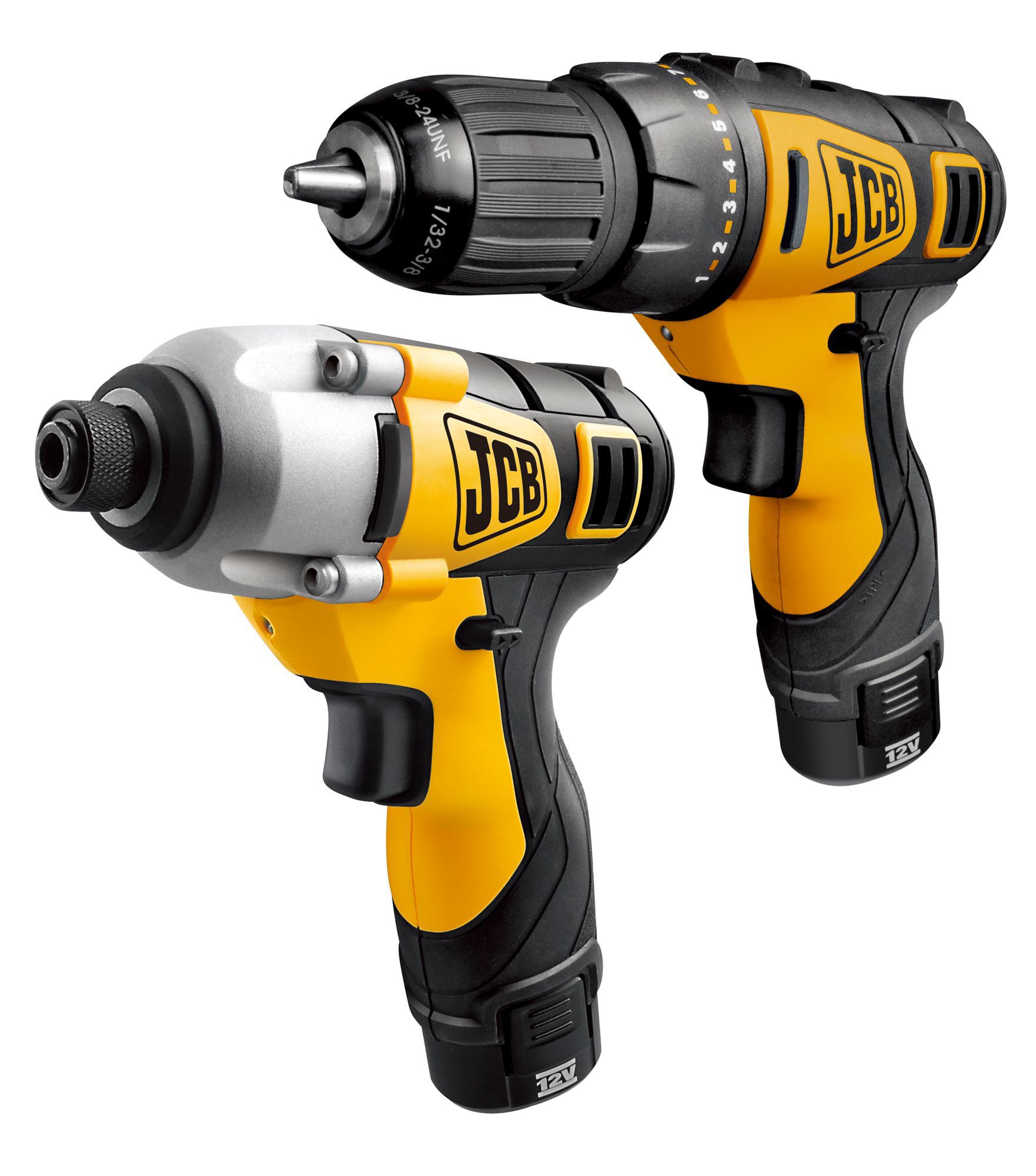 Jcb 1.3Ah Li-Ion Drill Driver & Impact Driver 2 Batteries Jcb-Dtp12L | Compare The Build