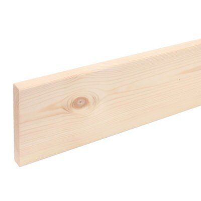 Smooth Planed Square edge Whitewood spruce Stick timber (L)2.4m (W)119mm (T)18mm | Compare The Build