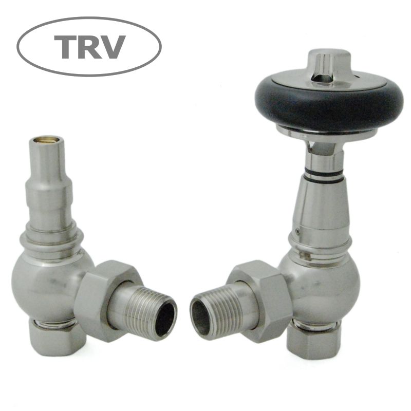 West Thermostatic Valves, Amberley, Satin Nickel Angled Price Comparisons | Compare The Build