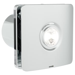 Sensio Remy Chrome Wall Ventilation Fan with Aquilo Ventilation Ducting Kit - ø100mm | Compare The Build