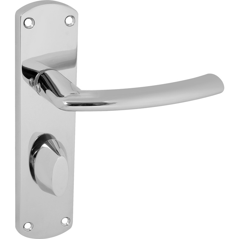 Serozzetta Dos Door Handles Bathroom Polished (Pair) in Chrome Price Comparisons | Compare The Build