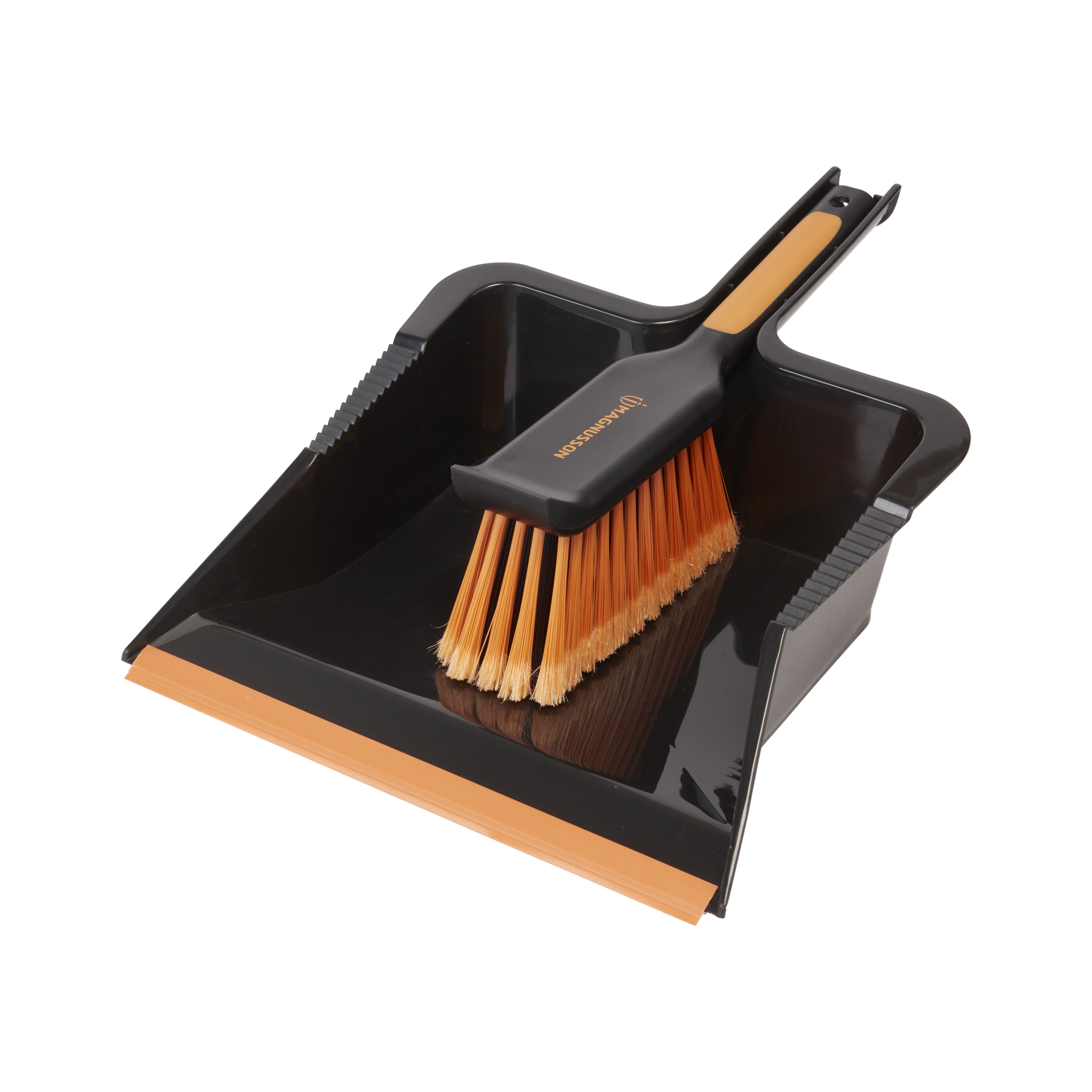 Magnusson Black & Orange Dustpan & Brush Set, (W)317mm | Compare The Build