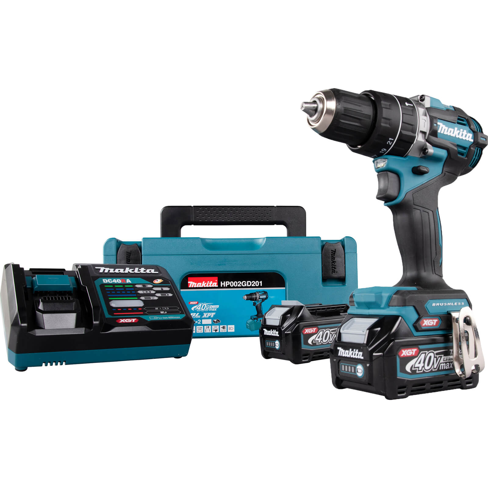 Makita HP002G 40v Max XGT Cordless Brushless Combi Drill 2 x 2.5ah Li-ion Charger Case Price Comparisons | Compare The Build