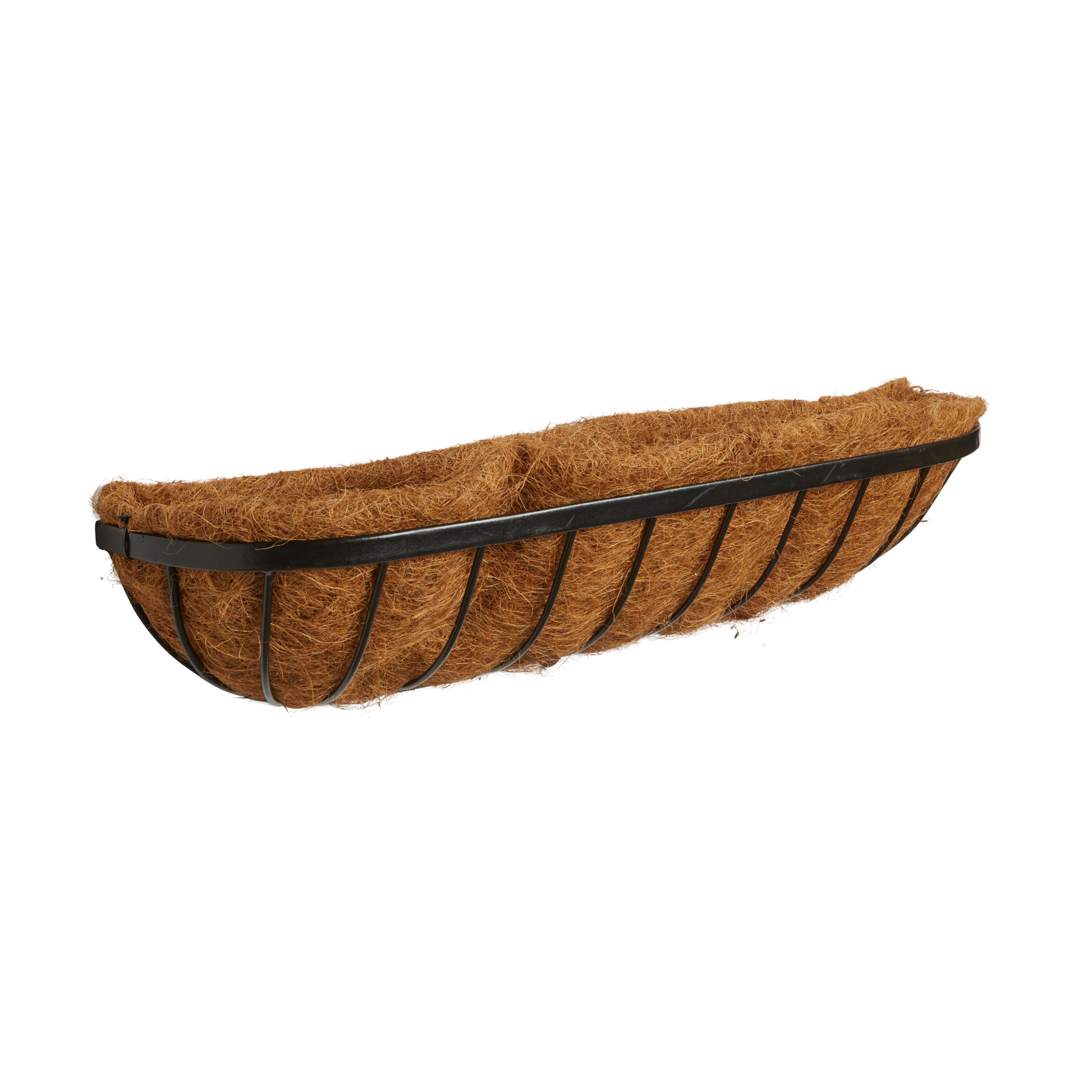 Panacea Matt Black Banded Rectangular Trough 61Cm | Compare The Build