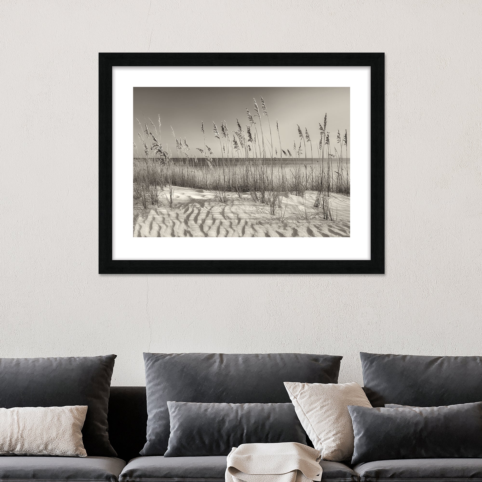 The Art Group Dune Grass Framed Print Black and white Price Comparisons | Compare The Build