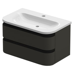 Duarti by Calypso Berrington Polished Anthracite Vanity with Whitley Basin - 800mm Price Comparisons | Compare The Build