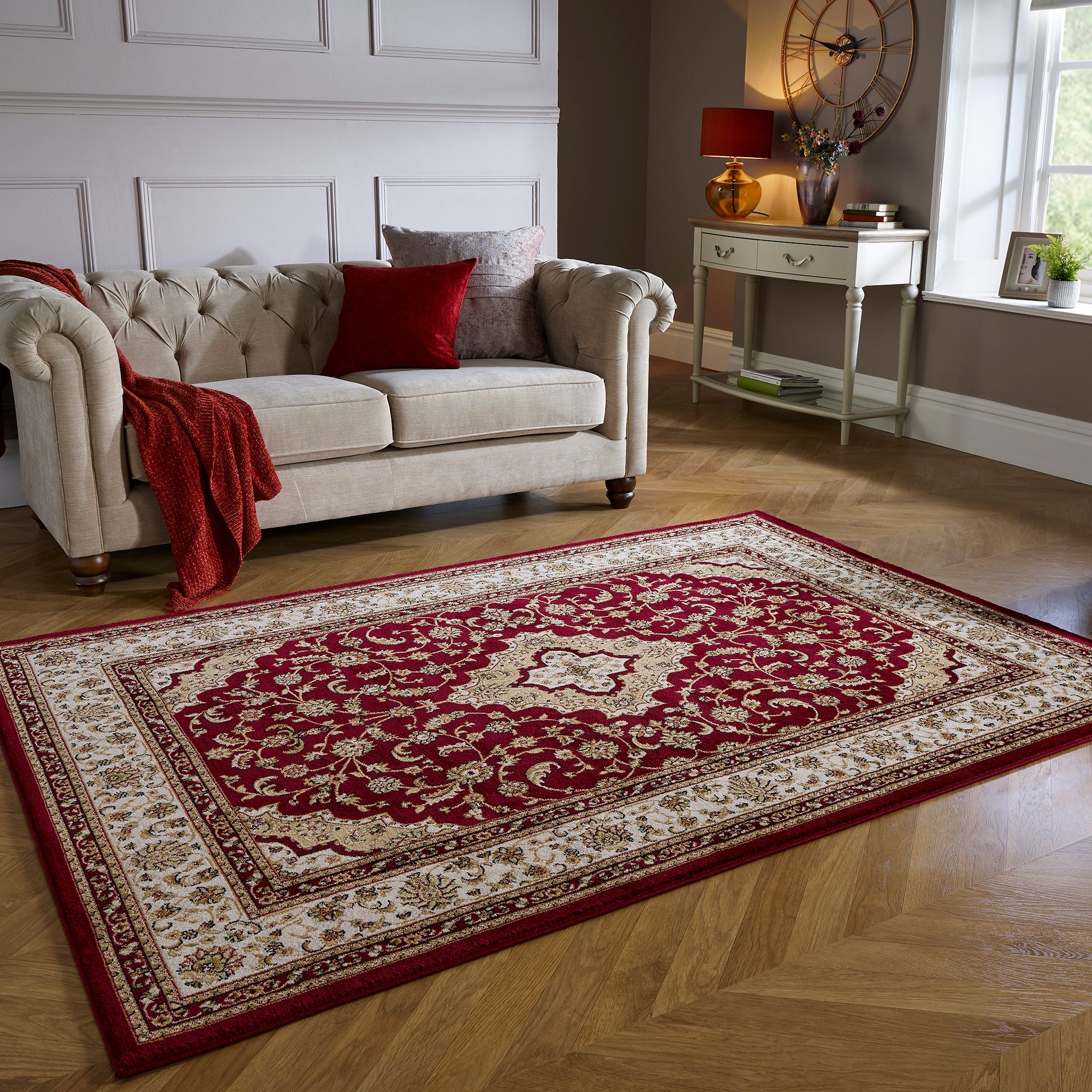 Antalya Traditional Rug Red, Yellow and Black Price Comparisons | Compare The Build