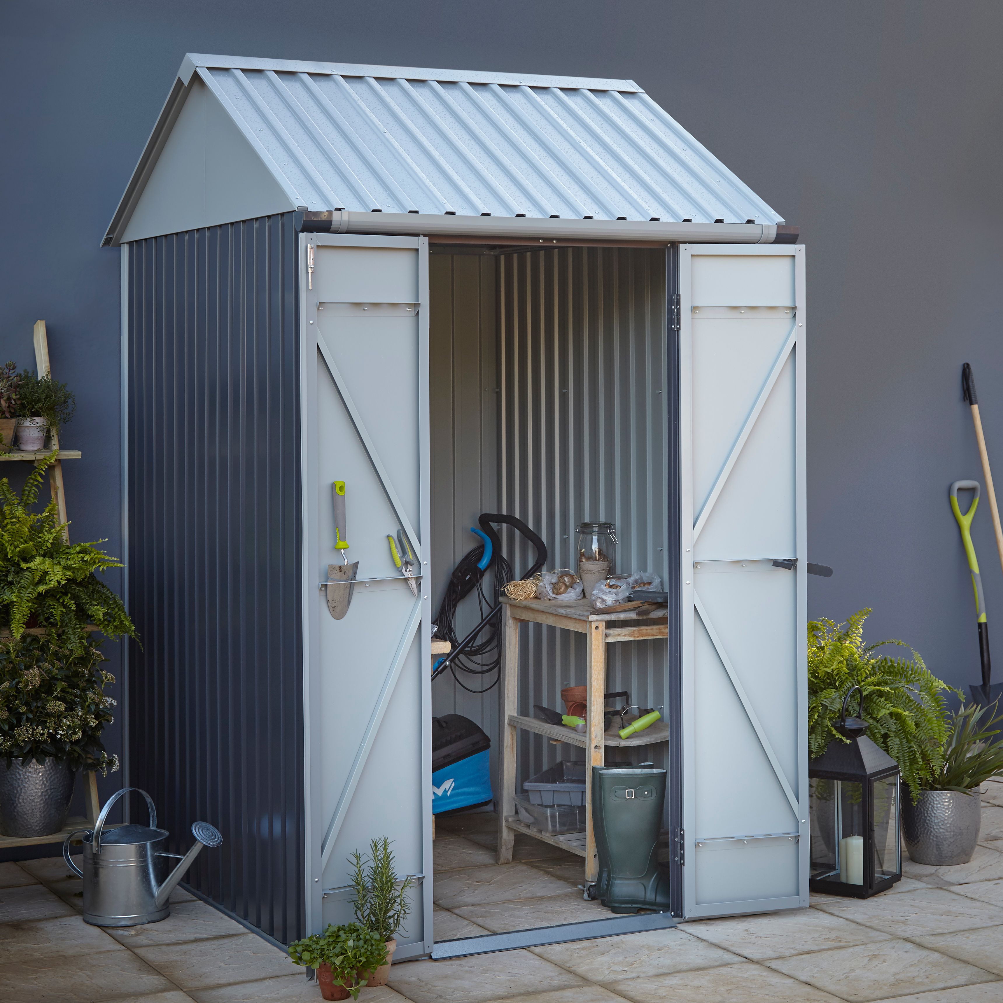 Blooma Indus Apex Metal Shed Price Comparisons | Compare The Build