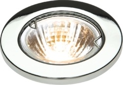 KnightsBridge IP20 12V 50W max. L/V Downlights with Bridge - Chrome | Compare The Build