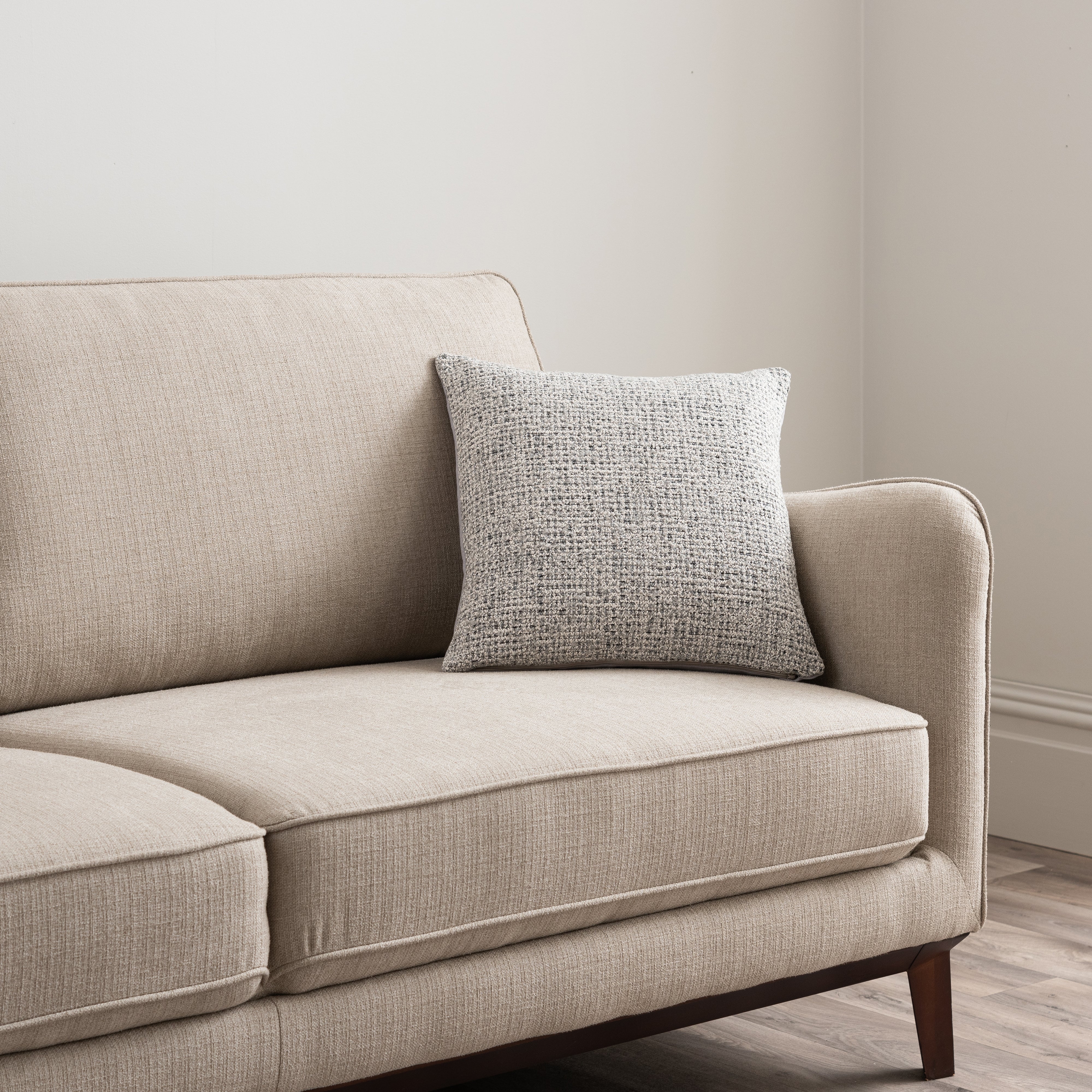 Chunky Tweed Boucle Cushion Grey Price Comparisons | Compare The Build