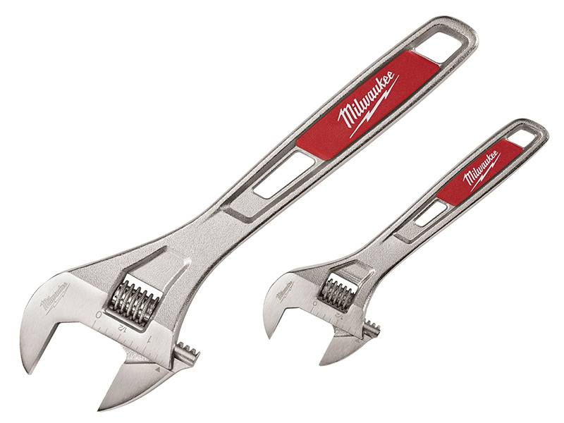 Milwaukee Hand Tools MHT48227400 Adjustable Wrench Twin Pack 150mm (6in) & 250mm (10in) Price Comparisons | Compare The Build