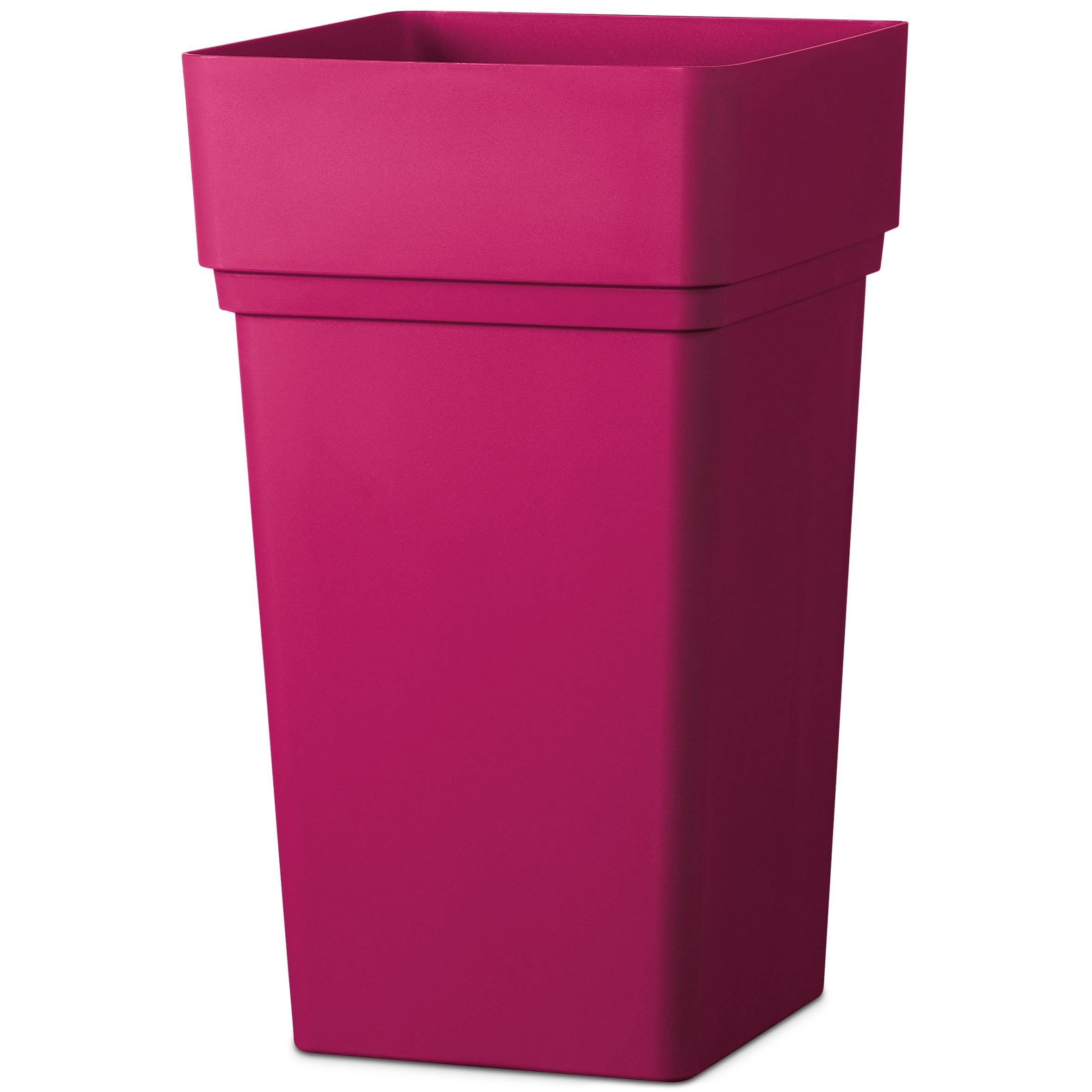 Verve Nurgul Pink Plastic Square Plant Pot (Dia)38Cm | Compare The Build