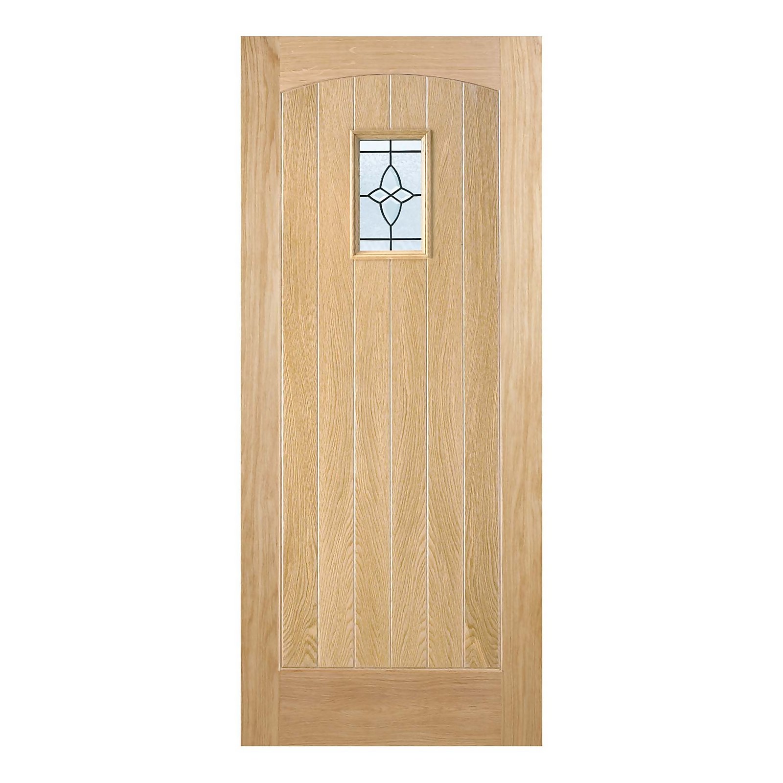 Cottage External Glazed Unfinished Oak 1 Lite Door - 762 x 1981mm Price Comparisons | Compare The Build
