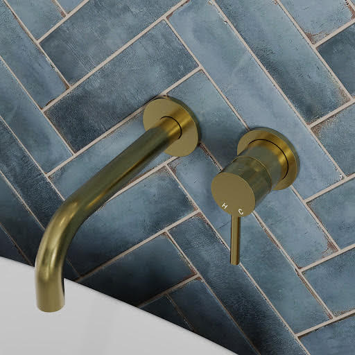 Merano Avellino Wall Mounted Basin Mixer Tap - Brushed Brass Price Comparisons | Compare The Build