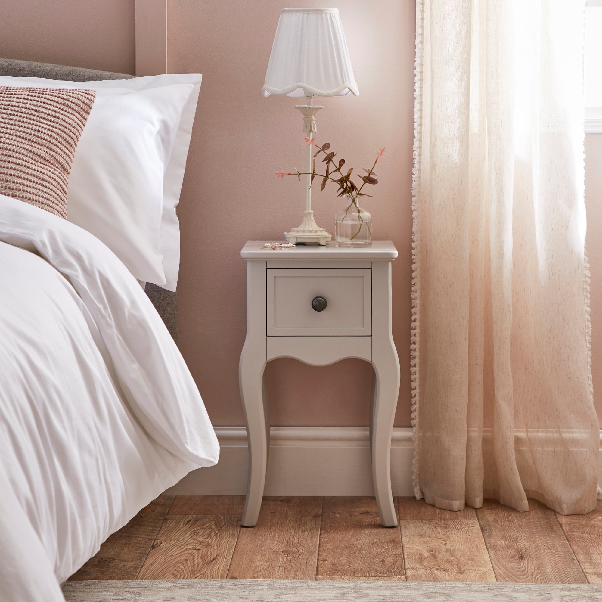 Clara 1 Drawer Bedside Table, Grey Grey Price Comparisons | Compare The Build