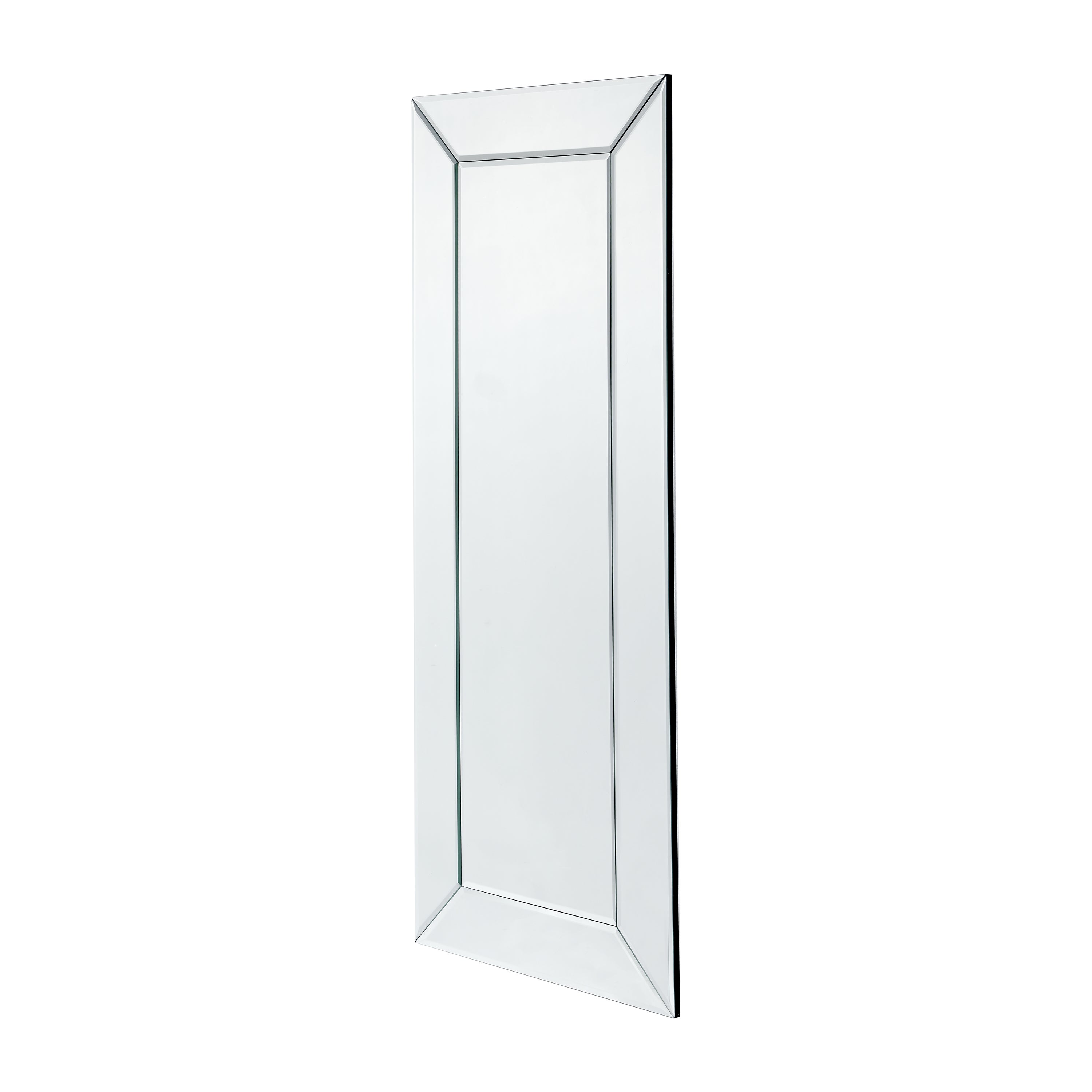 Mirrored Glass Rectangular Full Length Mirror, 60 x 150cm Silver | Compare The Build