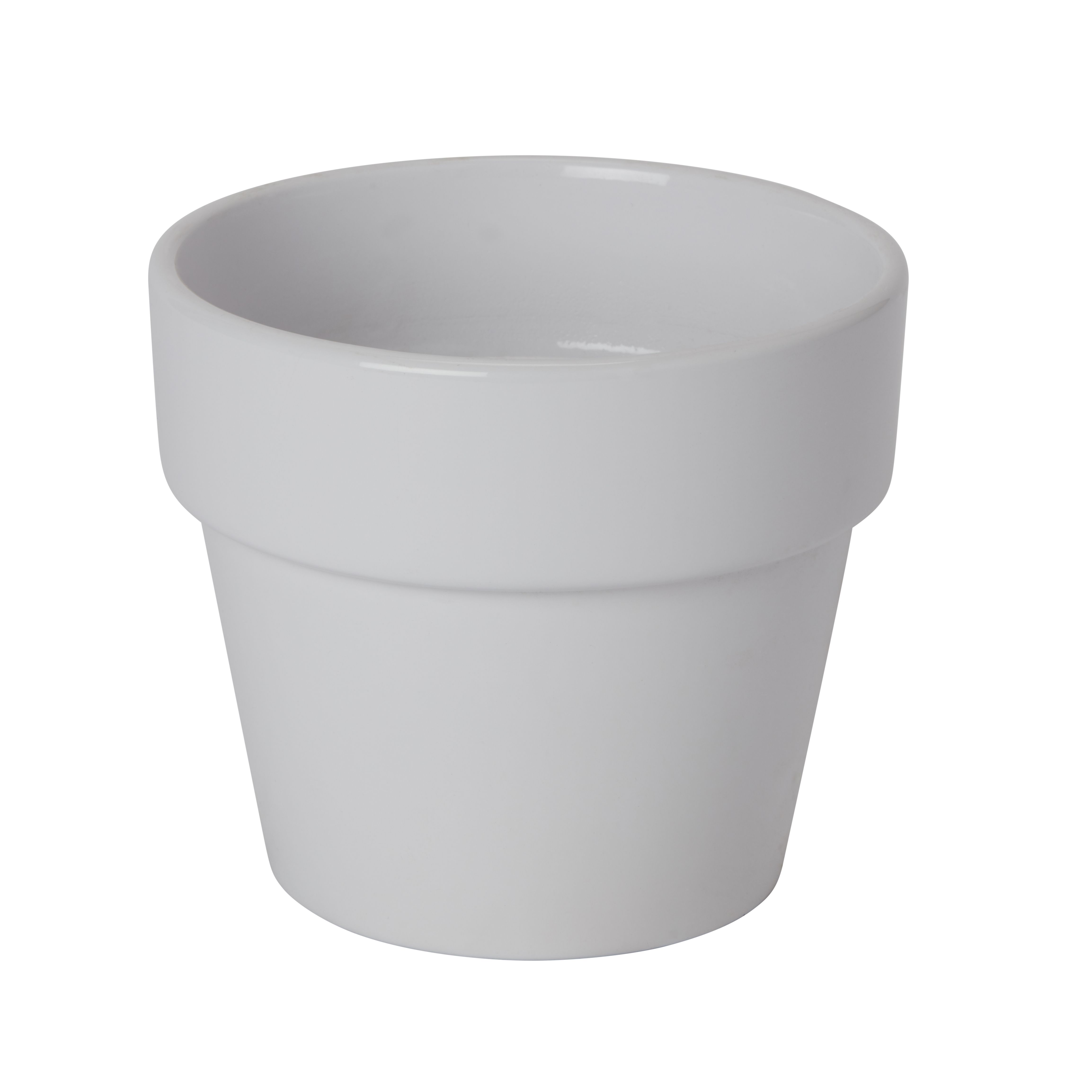 GoodHome White Terracotta Circular Plant Pot (Dia)12.6Cm Price Comparisons | Compare The Build