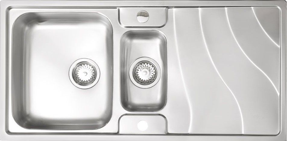 Cooke & Lewis Korner 1.5 Bowl Polished Stainless Steel Sink & Drainer Price Comparisons | Compare The Build