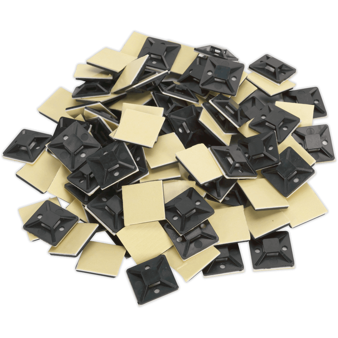 Sealey Self Adhesive Cable Tie Mounts Black 30mm Pack of 100 Price Comparisons | Compare The Build