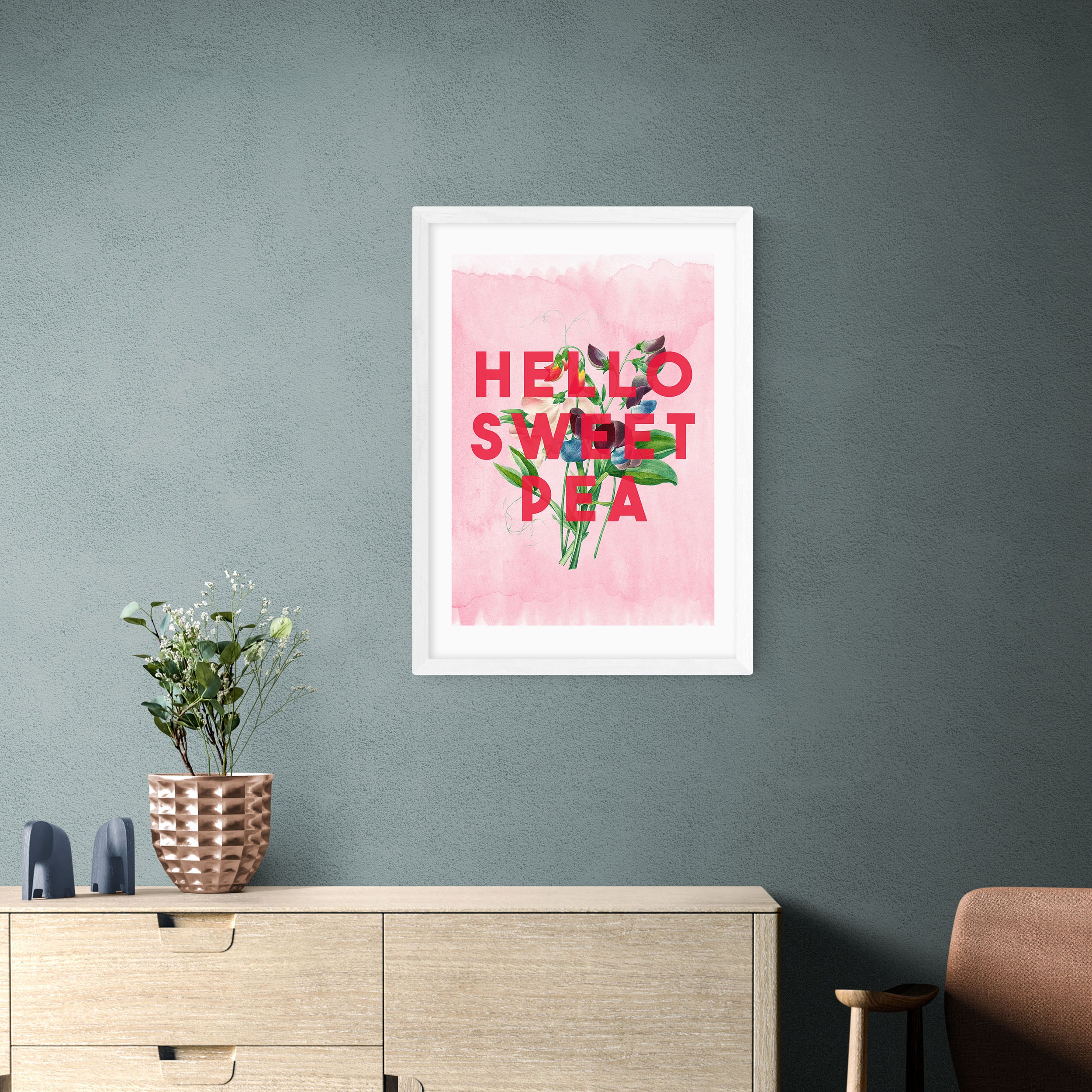 East End Prints Hello Sweet Pea Print by The 13 Prints Pink Price Comparisons | Compare The Build